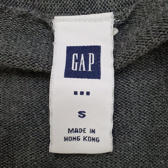 GAP Factory Faux Wrap Long Sleeve Gray V-Neck Sweater Women's Small - Picture 8 of 9